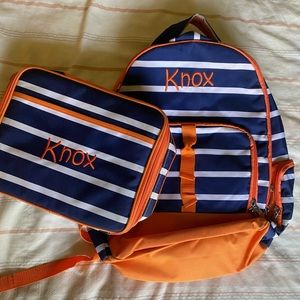 Viv&Lou Backpack with Matching Lunchbox personalized with “Knox” embroidered